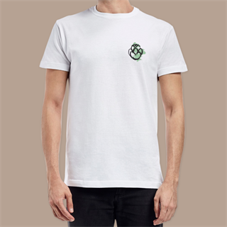 ARTICHOKE - Enginar Nakışlı Beyaz Basic Yaka T-shirt
